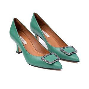 Anna Yeşil Deri Kadın Ayakkabı