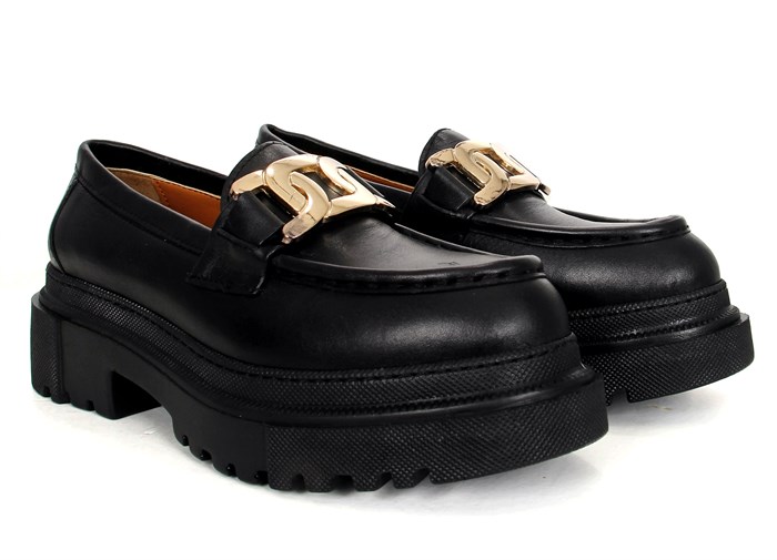 Charlize Black Woman Loafer Shoes