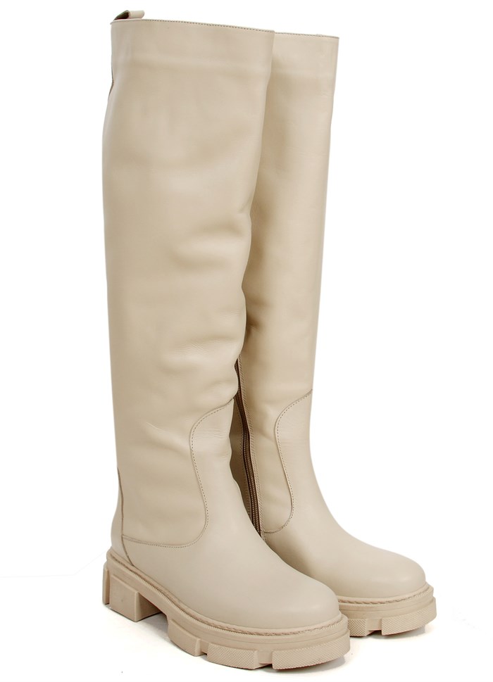 Texia Beige Woman Boots